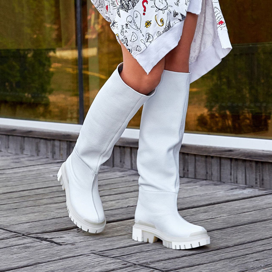 SNOWOMAN kožené vysoké boots